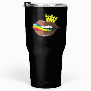 Discover LGBTQ Rainbow Black Pride Crown Melanin Lips Tumblers 30 Oz