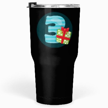 Discover Third Birthday Party - Age Number 3 - Tree Tumblers 30 Oz