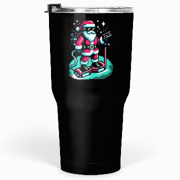 Discover Witty 8-Bit Cyberpunk Santa Tumblers 30 Oz