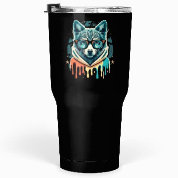 Discover Hipster Wolf Drip Tumblers 30 Oz