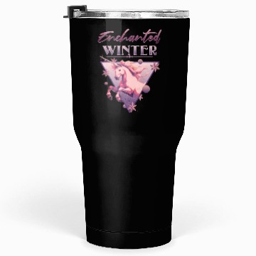 Discover Enchanted Winter 80s Retro Lilac Unicorn Tumblers 30 Oz