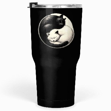 Discover Yin and yang cats sleeping Tumblers 30 Oz