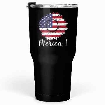Discover Merica Sunflower Usa Flag Tumblers 30 Oz
