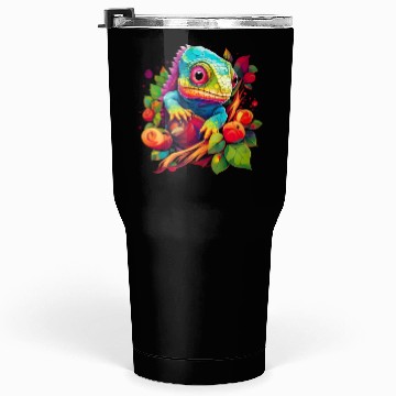 Discover Cute Chameleon for Lizard Pet Lover Tumblers 30 Oz