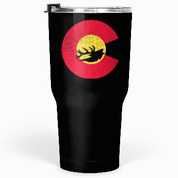 Discover Colorado Flag Logo Elk Hunting Tumblers 30 Oz