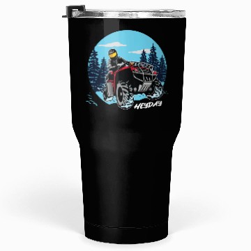 Discover ATV/Quad "Winter Riding" style logo. By "Hey Day" Tumblers 30 Oz