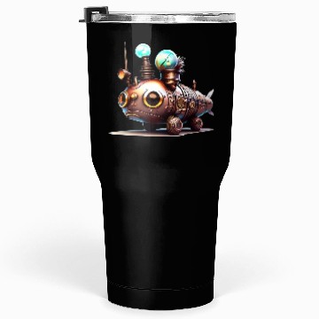 Discover Steampunk Robot Fish Creature Tumblers 30 Oz