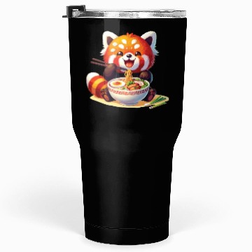 Discover Cute Red Panda Eats Ramen Noodles Red Panda Tumblers 30 Oz