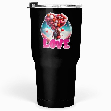Discover Retro Cute Couples with Heart Balloons Tumblers 30 Oz