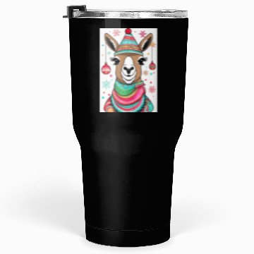 Discover Cute LLama llama with christmas style Tumblers 30 Oz