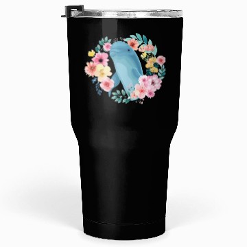 Discover Dolphin Flower Floral Tumblers 30 Oz