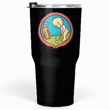 Discover Baby Playing Golf Golf Player Gift Tumblers 30 Oz