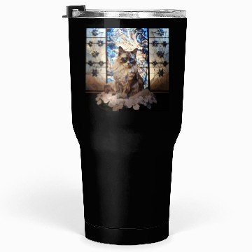 Discover Ragdoll cat in stained glass Tumblers 30 Oz