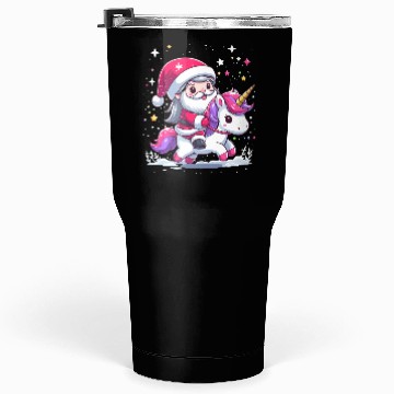 Discover Santa Claus and Unicorn Tumblers 30 Oz
