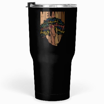 Discover Melanin Powerful Words Afro Black Tumblers 30 Oz