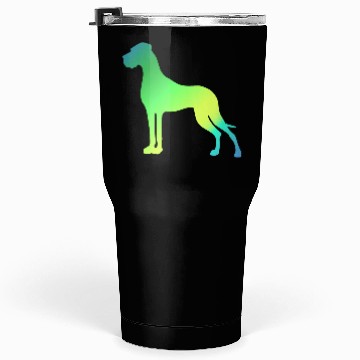 Discover Green Yellow Great Dane Tumblers 30 Oz