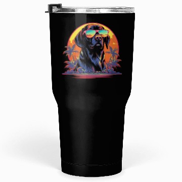 Discover Retro Wave Foxhound Dog Tumblers 30 Oz