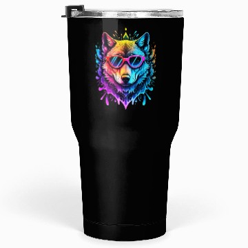 Discover Wolf Neon Splash Tumblers 30 Oz