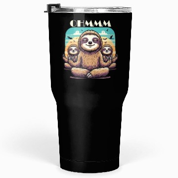 Discover Lazy Meditation Relaxation Sloth Chillers Tumblers 30 Oz