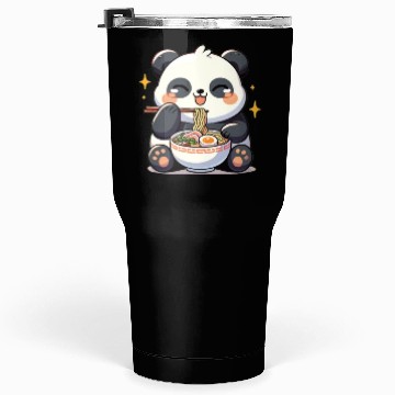 Discover Cute Panda Eats Ramen Noodles Pandas Ramen Tumblers 30 Oz