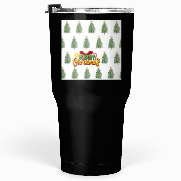 Discover Green Christmas Tree Pattern Tumblers 30 Oz