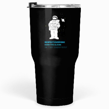 Discover Black White Astronauts and Aliens Tumblers 30 Oz