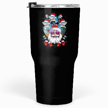Discover Santa Claus Shark Christmas Tumblers 30 Oz