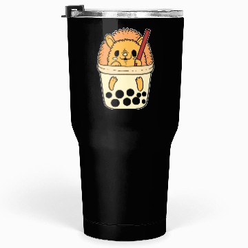 Discover Boba Tea Hedgehog Pet Lover Gift Tumblers 30 Oz