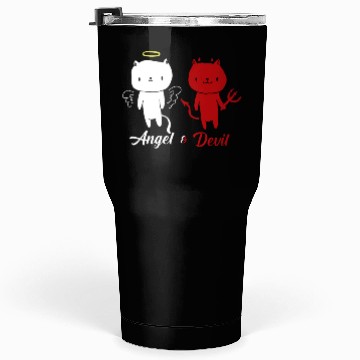 Discover Angel And Devil Cat Tumblers 30 Oz