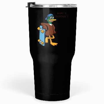 Discover What's Poppin Duck Skaterboy Skateboardkid Tumblers 30 Oz