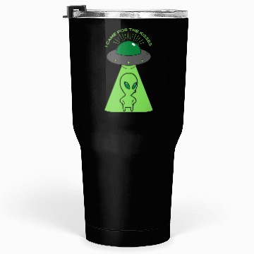Discover Green Illustrated Alien About Kiss Tumblers 30 Oz