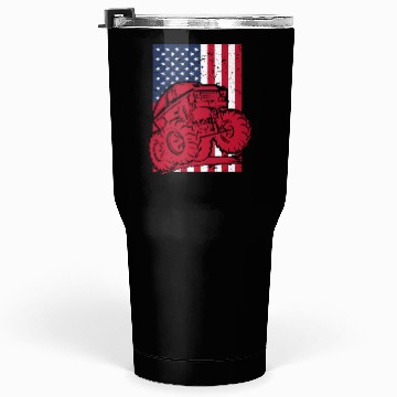 Discover Monster Truck American Flag Tumblers 30 Oz