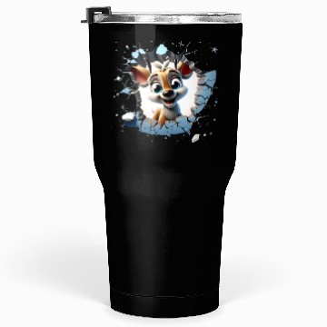 Discover 3D Peeking Santas Reindeer Tumblers 30 Oz
