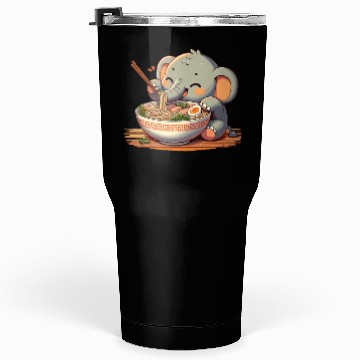 Discover Cute Elephant Eats Ramen Noodles Elephant Ramen Tumblers 30 Oz