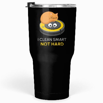 Discover I Clean Smart Cat Kitten Robot Vacuum Tumblers 30 Oz