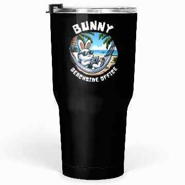Discover Bunny Beachside Office: Work and Waves Tumblers 30 Oz