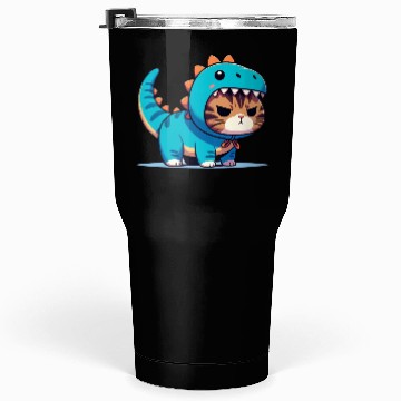 Discover Grumpy Cat in Velociraptor Costume Tumblers 30 Oz