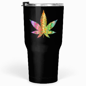 Discover Psychedelic Weed Cannabis Plant Marijuana Leaf Tumblers 30 Oz