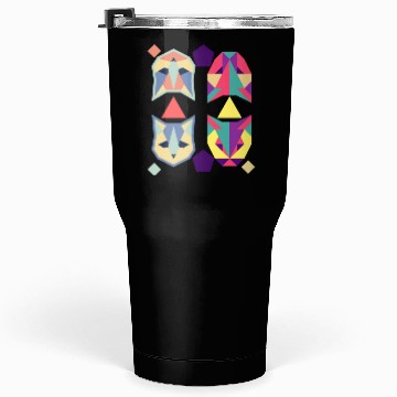 Discover Geometric Cats Bat Retro abstract Tumblers 30 Oz