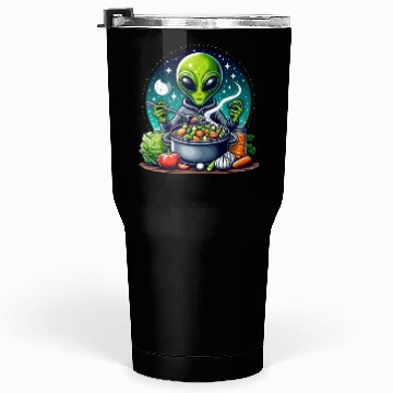 Discover Alien chef cooks vegetable soup Tumblers 30 Oz