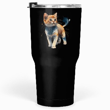 Discover A wonderful cat walking Tumblers 30 Oz