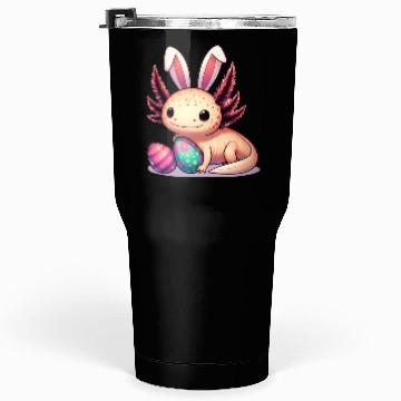 Discover Happy Easter with axolotl and bunny ears Tumblers 30 Oz