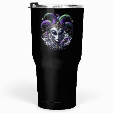 Discover Mardi Gras alien with a fool's hat Tumblers 30 Oz