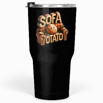 Discover Couch Potato Humor 3D Illustration Tumblers 30 Oz