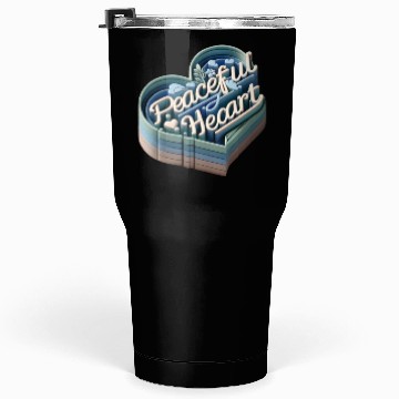 Discover 3D Peaceful Heart Typography Design Tumblers 30 Oz