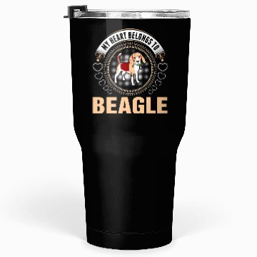 Discover My Heart Belongs To Beagle Dog Tumblers 30 Oz