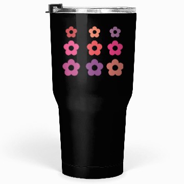 Discover Large and small pink multi-colored flowers Tumblers 30 Oz