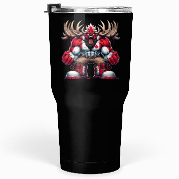 Discover Canada elk with national flag Tumblers 30 Oz