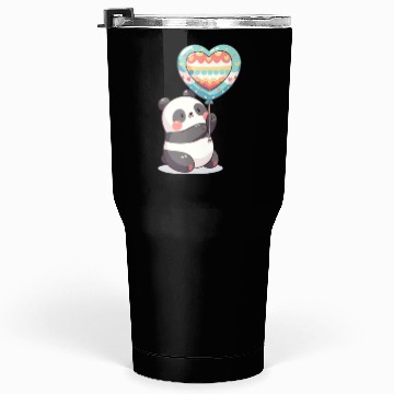 Discover Sweet panda with balloon Tumblers 30 Oz