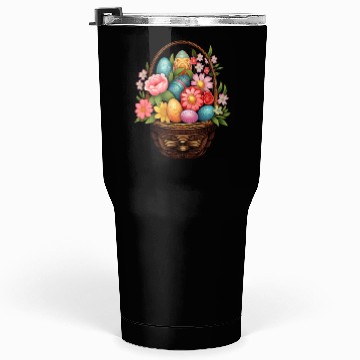 Discover Easter Day Easter Egg Basket Spring Flowers Tumblers 30 Oz